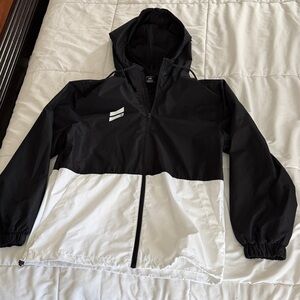 Hurley Black and White Hooded Ski Jacket